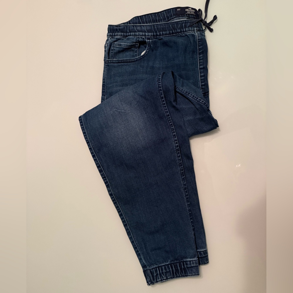 Women’s Elastic Denim Pullovers Jean Joggers by Hollister Size XXL